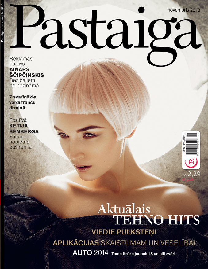 Cover image in Pastaiga magazine, starring Gunita Kenina
